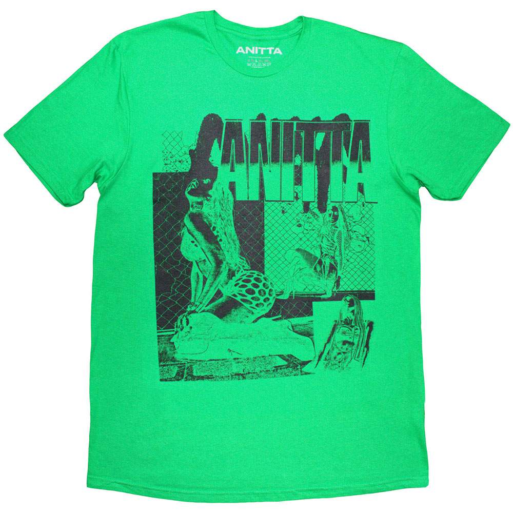 Anitta - Green Collage Herren TShirt - GrÃ¼n